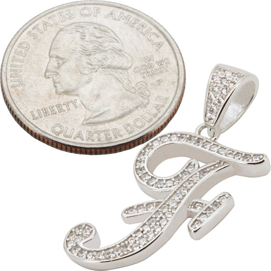 Cursive Initial F Pendant