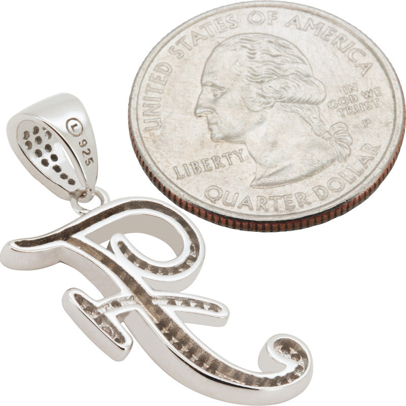 Cursive Initial F Pendant