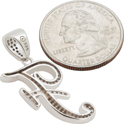 Cursive Initial F Pendant
