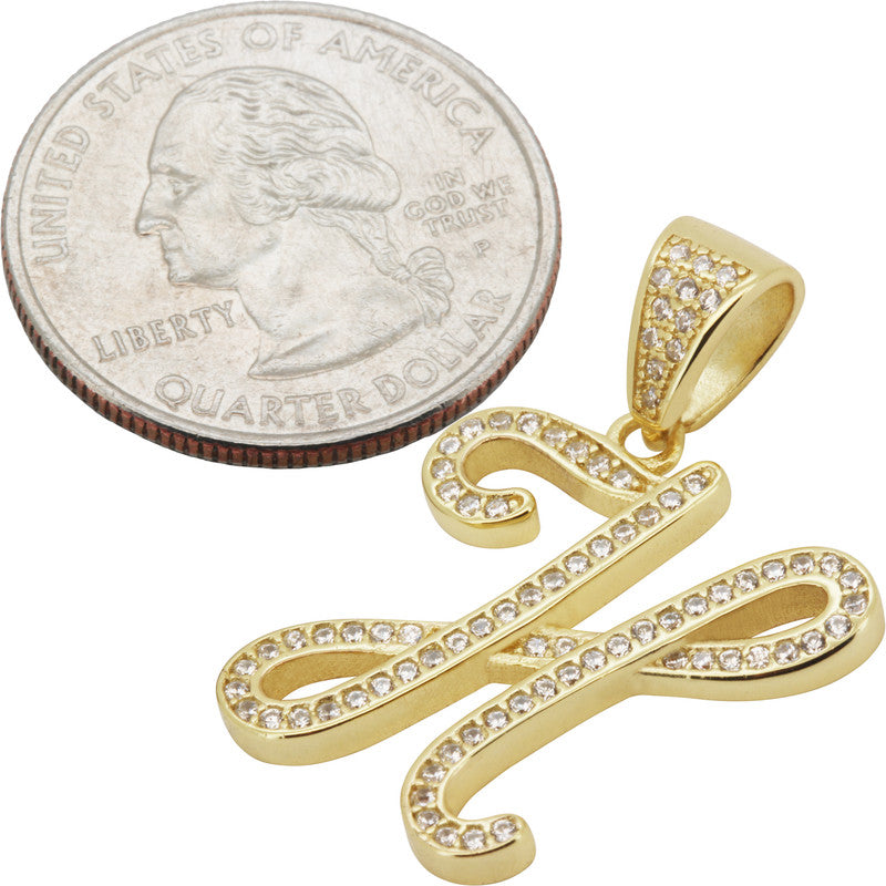 Cursive Initial H Pendant