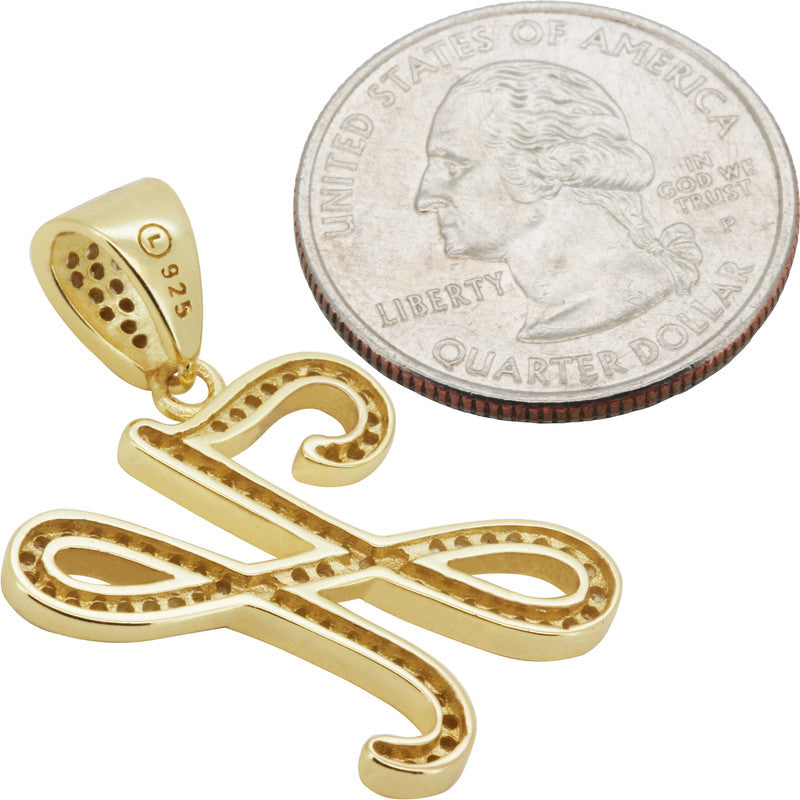 Cursive Initial H Pendant