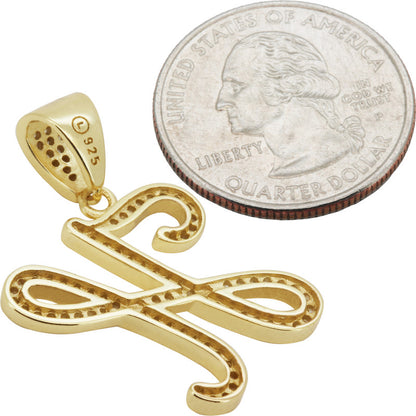Cursive Initial H Pendant