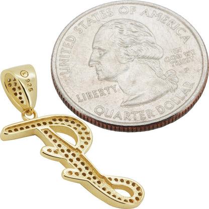 Cursive Initial J Pendant