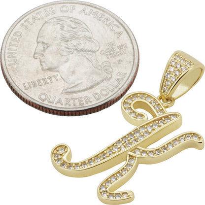 Cursive Initial K Pendant