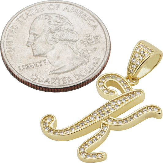 Cursive Initial K Pendant