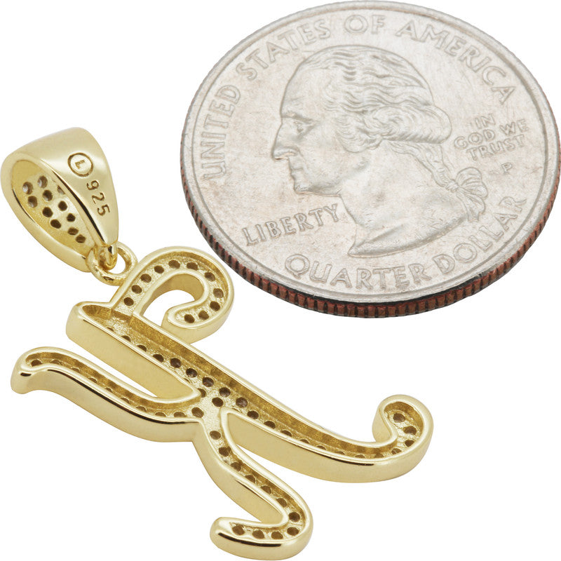 Cursive Initial K Pendant