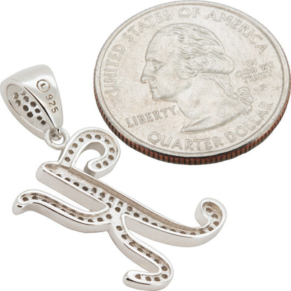 Cursive Initial K Pendant