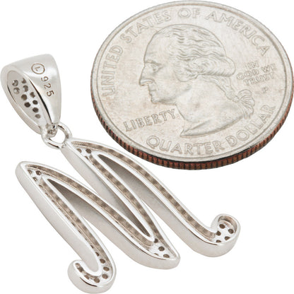 Cursive Initial M Pendant