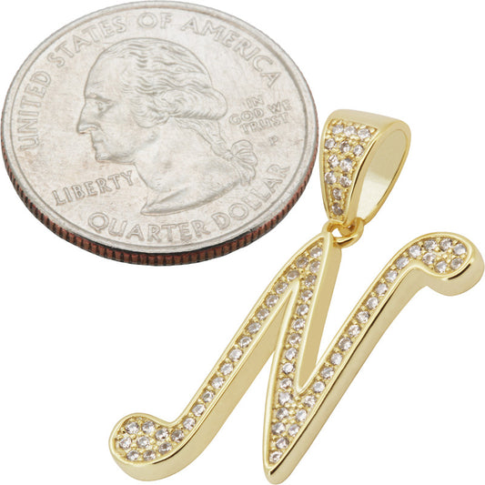 Cursive Initial N Pendant