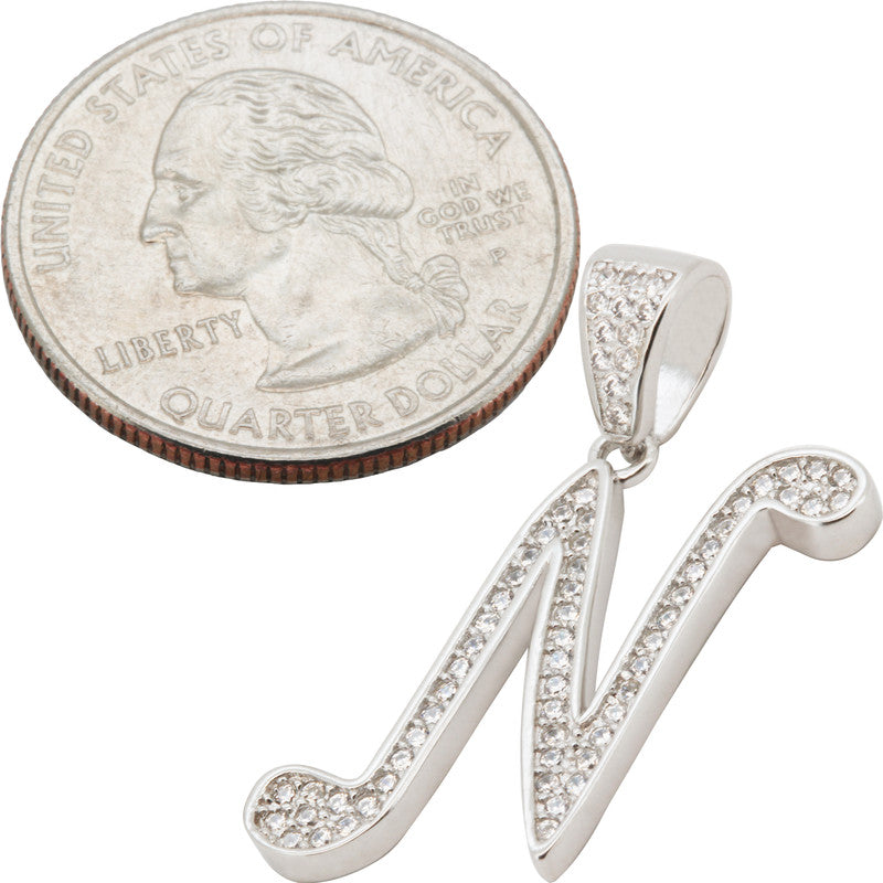 Cursive Initial N Pendant