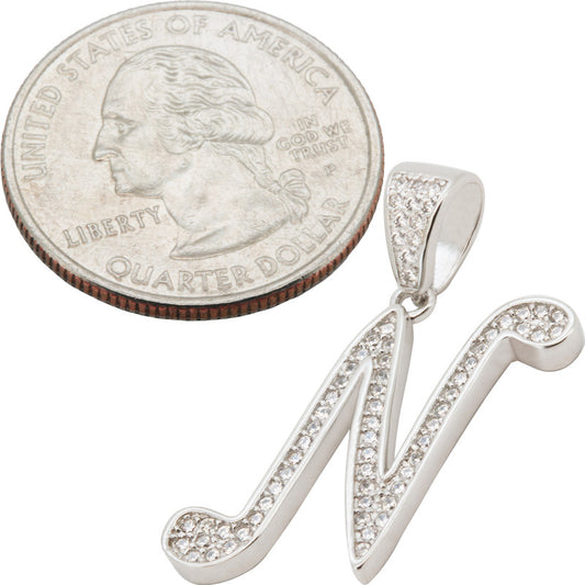 Cursive Initial N Pendant