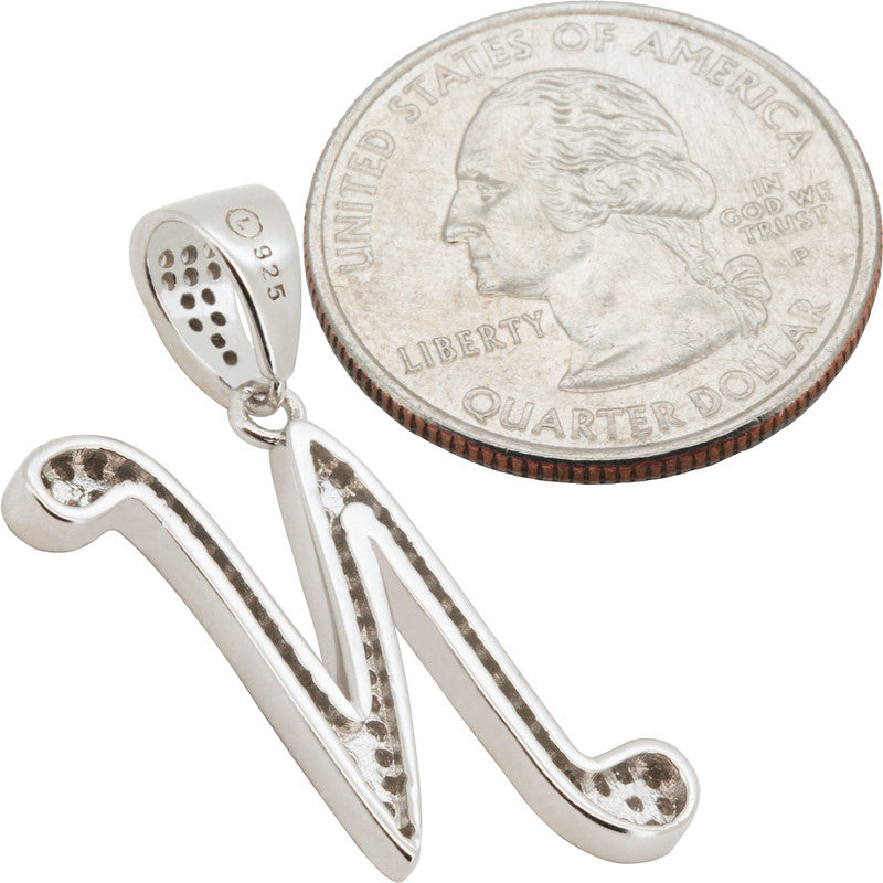 Cursive Initial N Pendant
