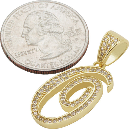 Cursive Initial O Pendant