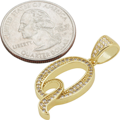 Cursive Initial Q Pendant