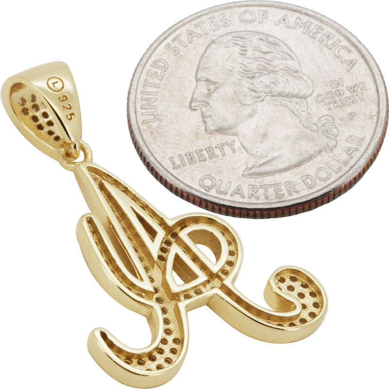 Cursive Initial A Pendant