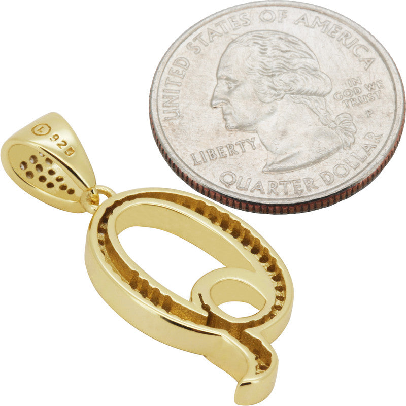 Cursive Initial Q Pendant