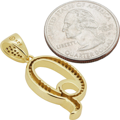 Cursive Initial Q Pendant