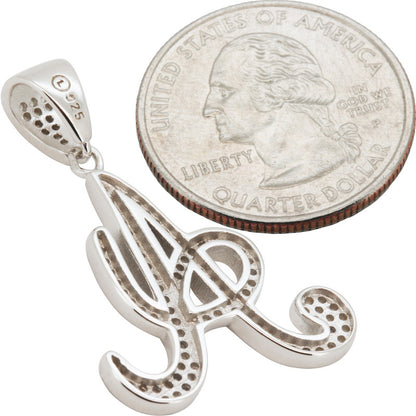 Cursive Initial A Pendant