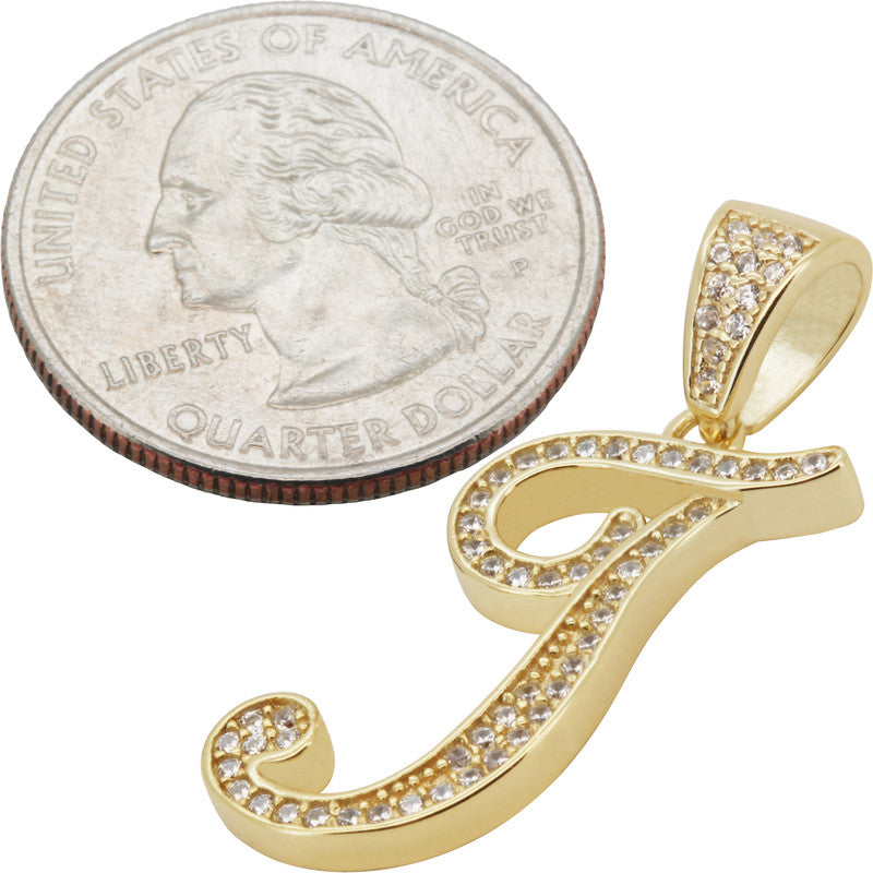 Cursive Initial T Pendant