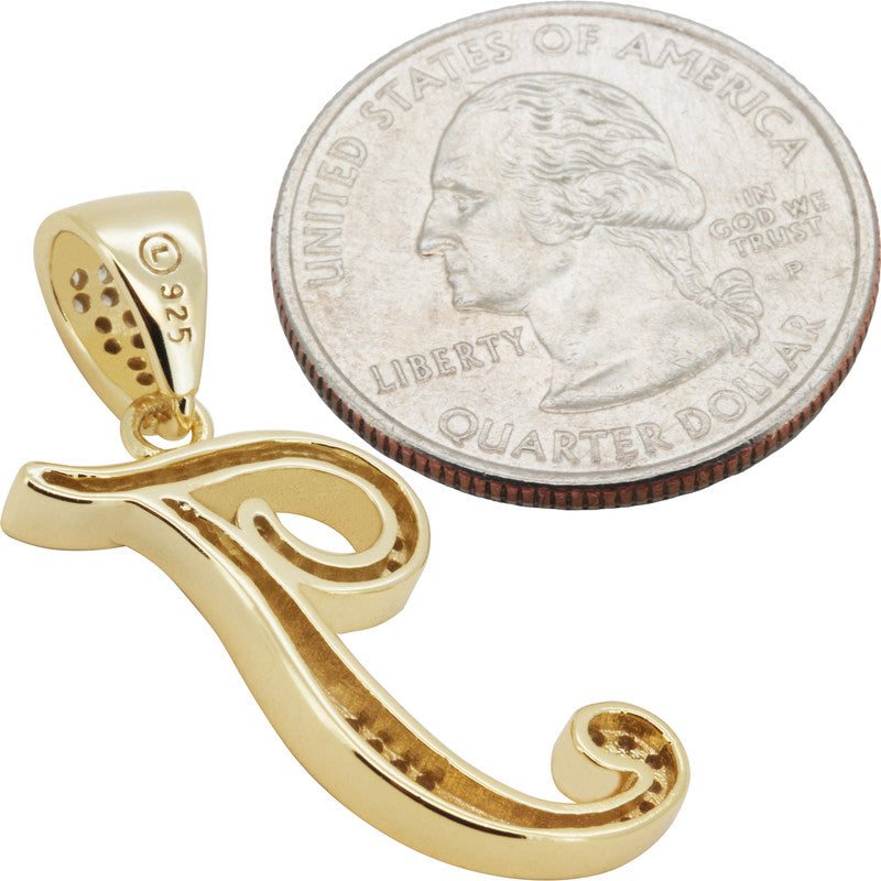 Cursive Initial T Pendant