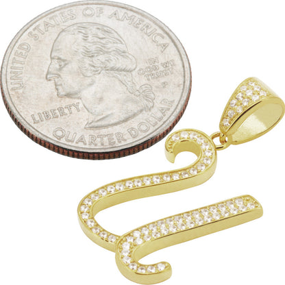 Cursive Initial U Pendant