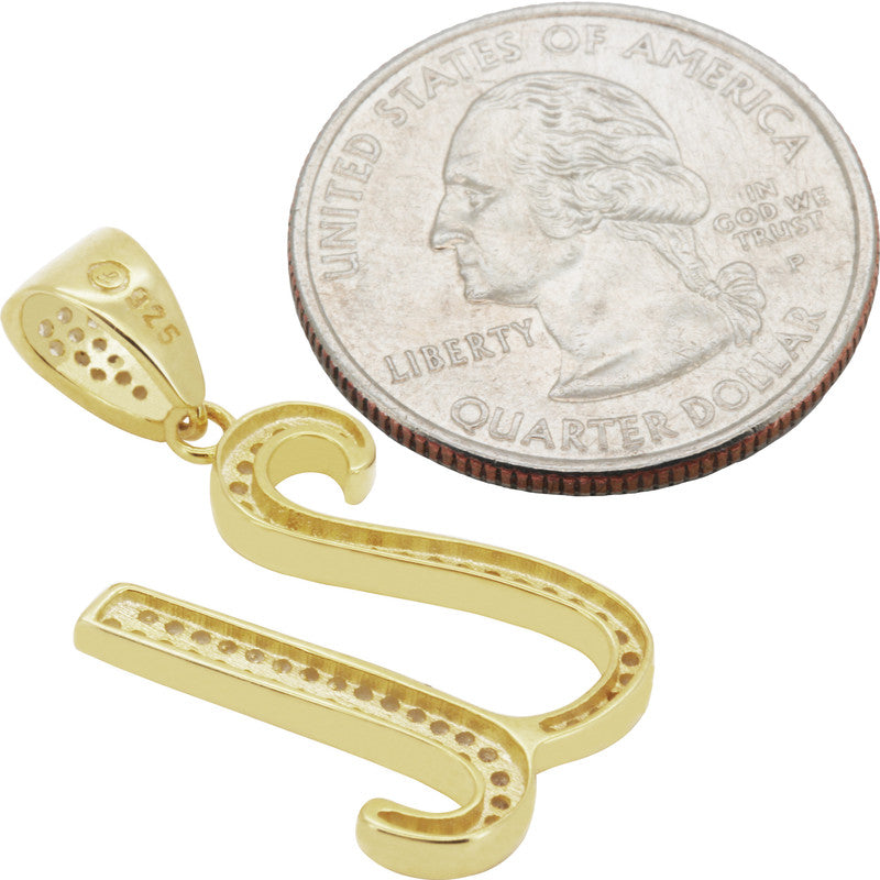 Cursive Initial U Pendant