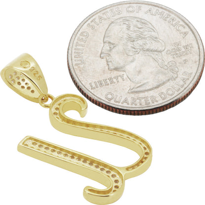 Cursive Initial U Pendant