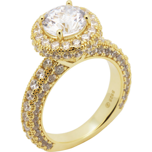 Circle Halo Eternity Engagement Ring Size 6