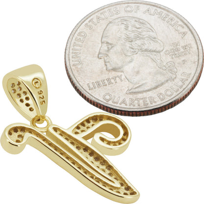 Cursive Initial V Pendant