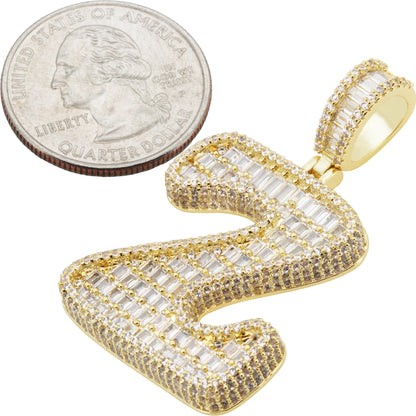 Bubble Letter Z Pendant