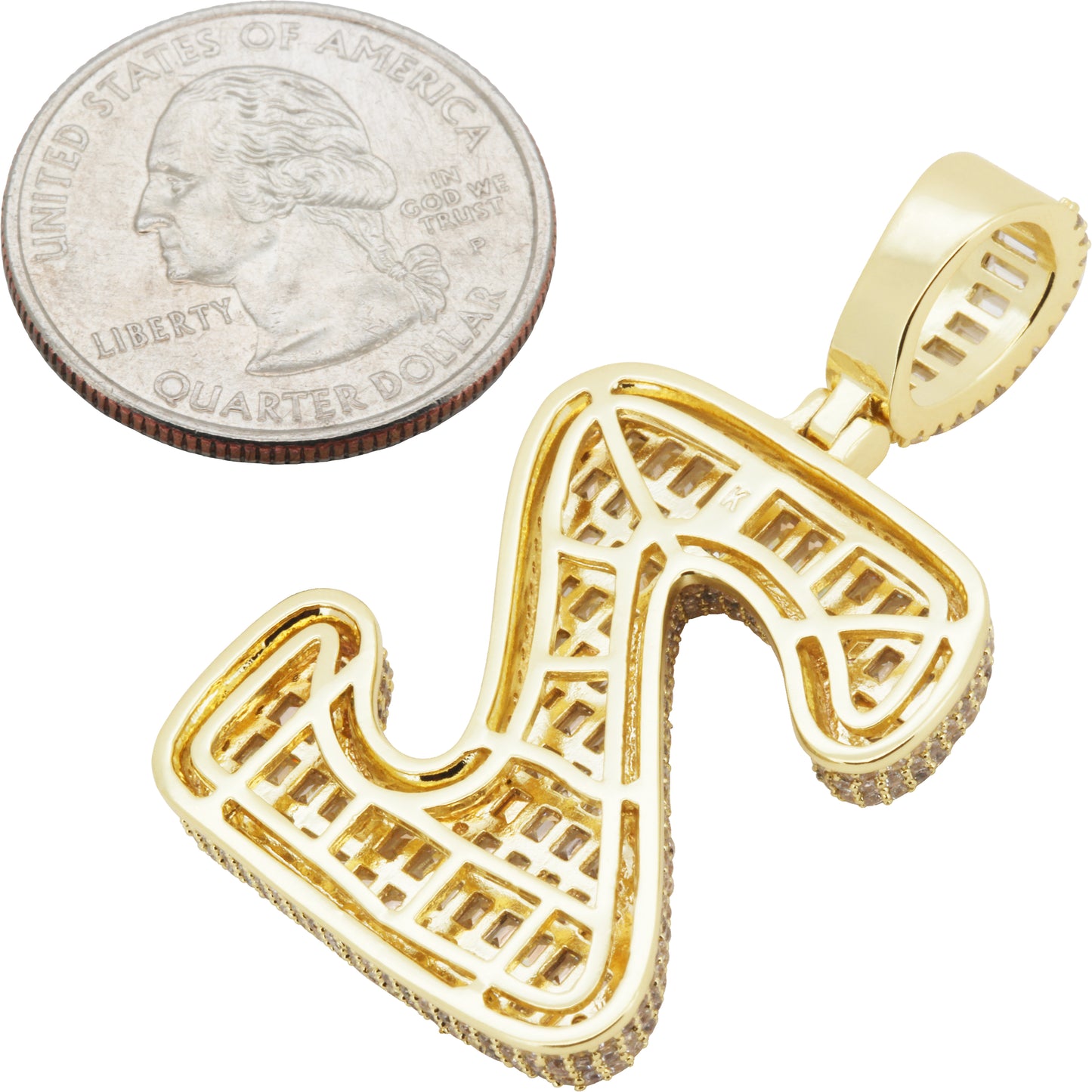 Bubble Letter Z Pendant