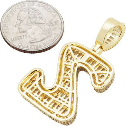 Bubble Letter Z Pendant