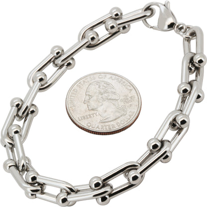 10mm Graduated Link Bracelet 8"