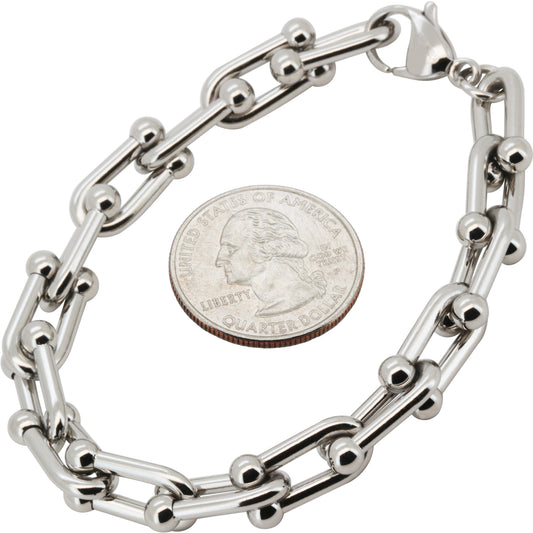 10mm Graduated Link Bracelet 8"