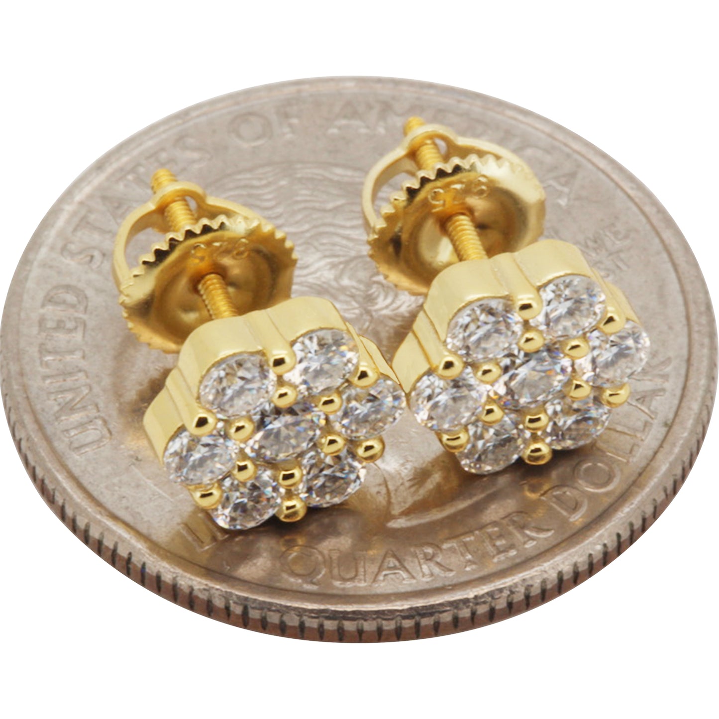 8mm Moissanite Cluster Studs