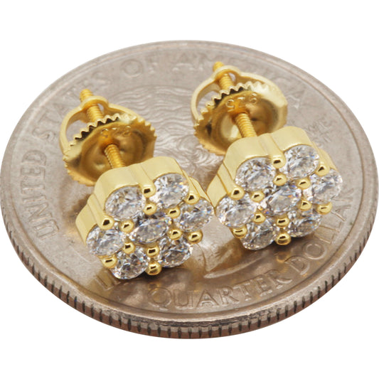 8mm Moissanite Cluster Studs