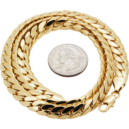 9mm Miami Cuban Link Chain 22"