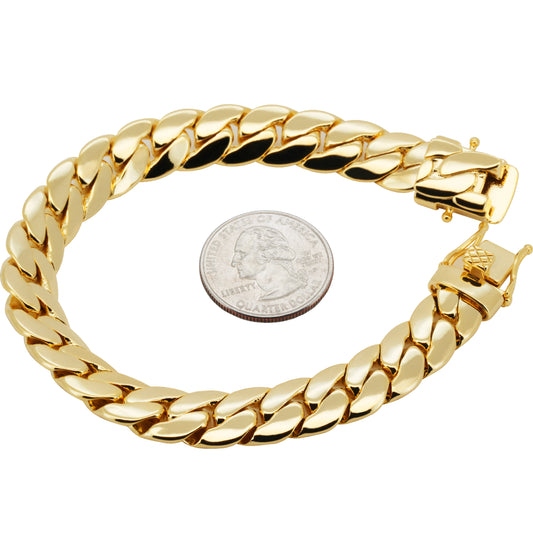 12mm Miami Cuban Link Bracelet 8.5"