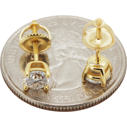 5mm 1ctw Moissanite Solitaire Studs