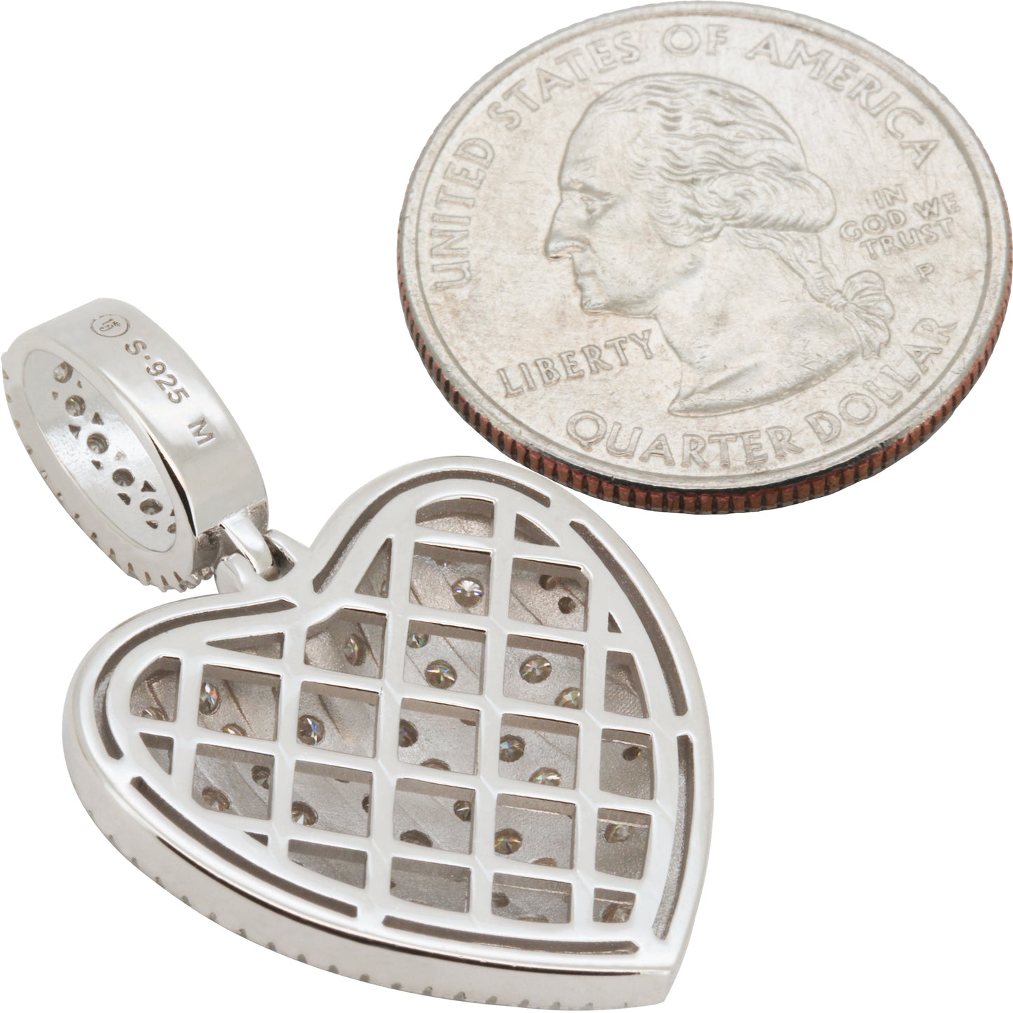 Moissanite Heart Pendant