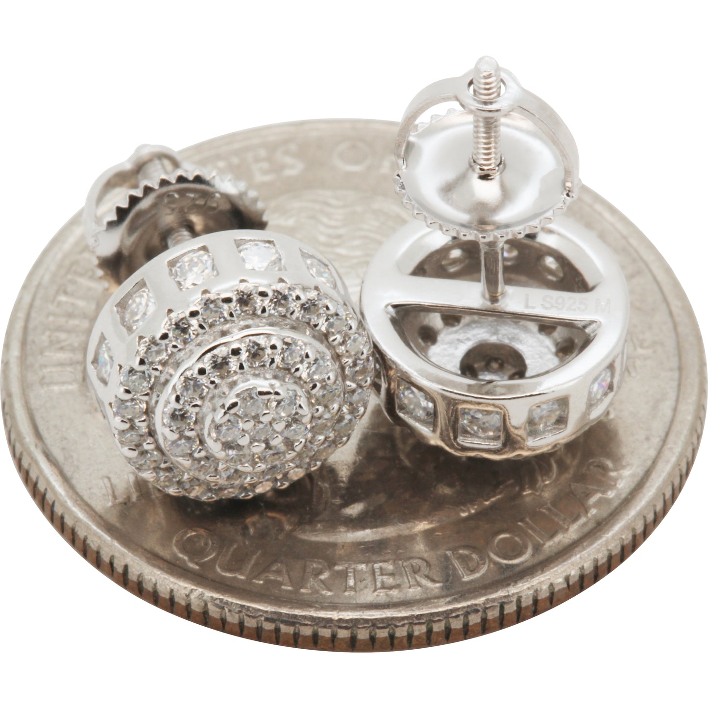 9mm Moissanite Circle Studs