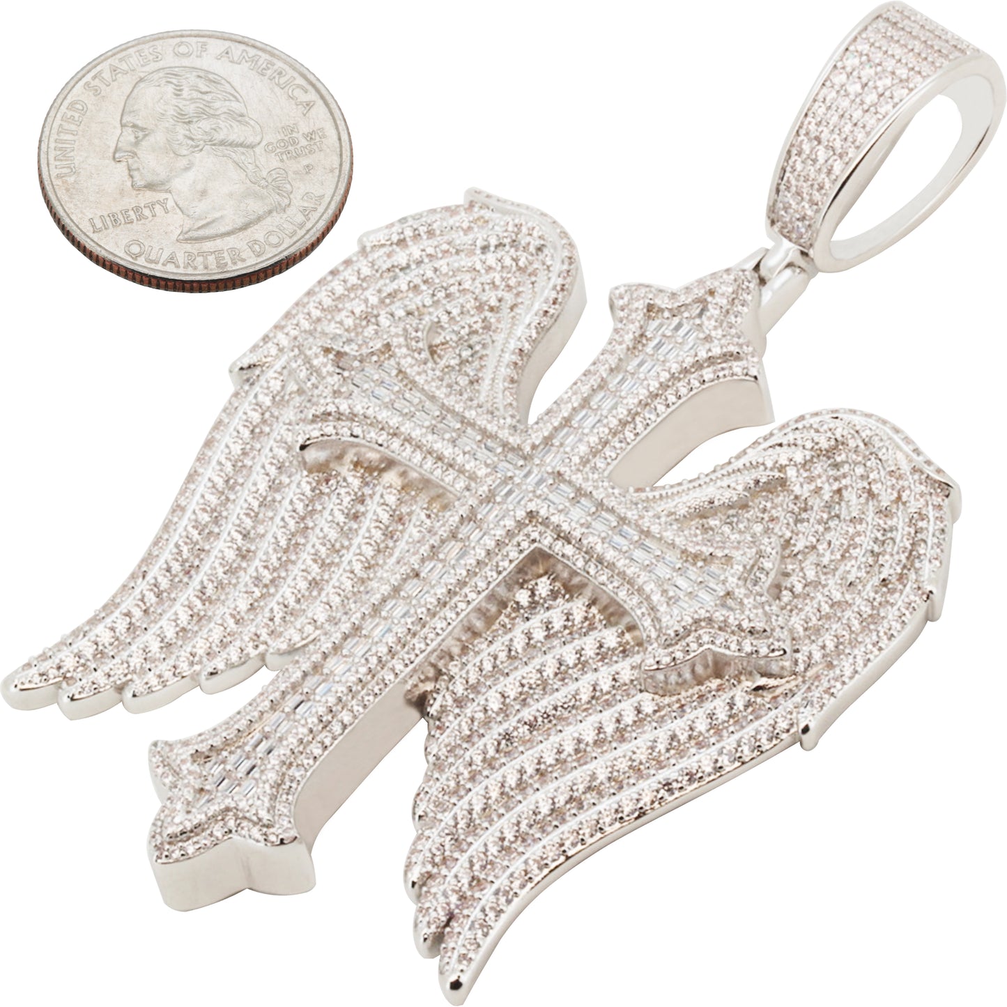 Cross Angel Wing Pendant
