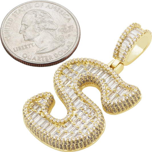 Bubble Letter S Pendant
