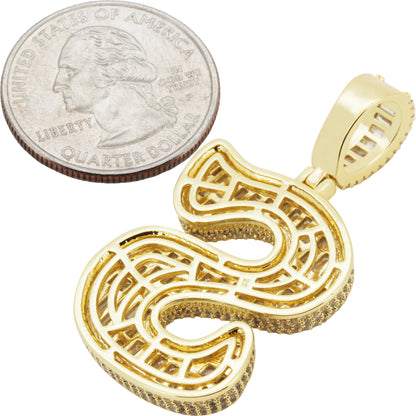 Bubble Letter S Pendant