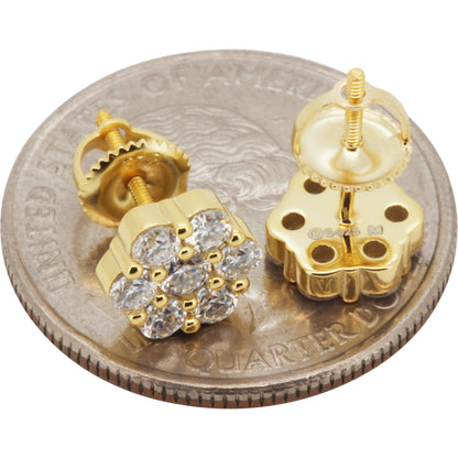 8mm Moissanite Cluster Studs