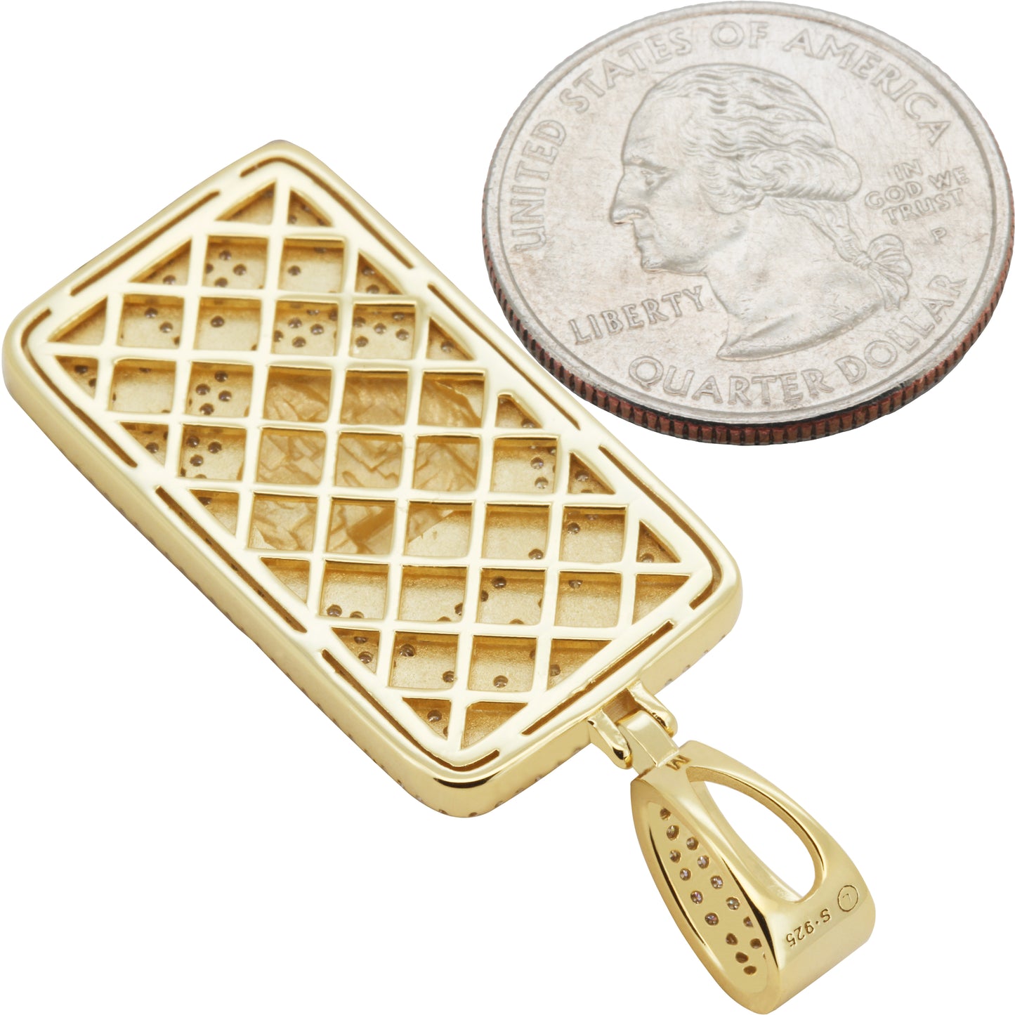 Moissanite King Luck Lion Dog Tag Pendant