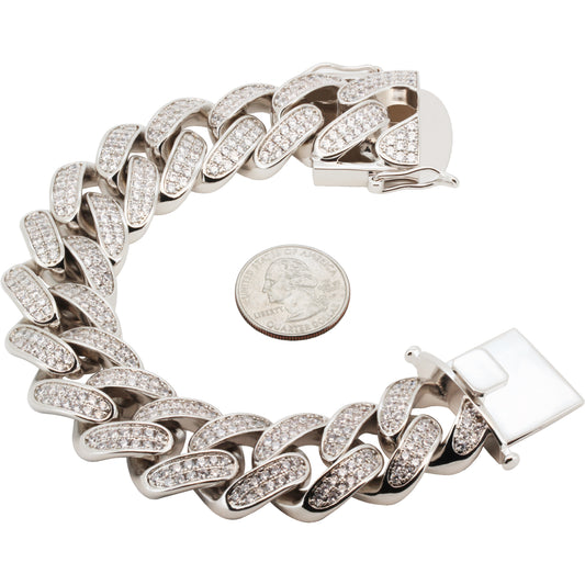 24mm Cuban Link Bracelet 9"