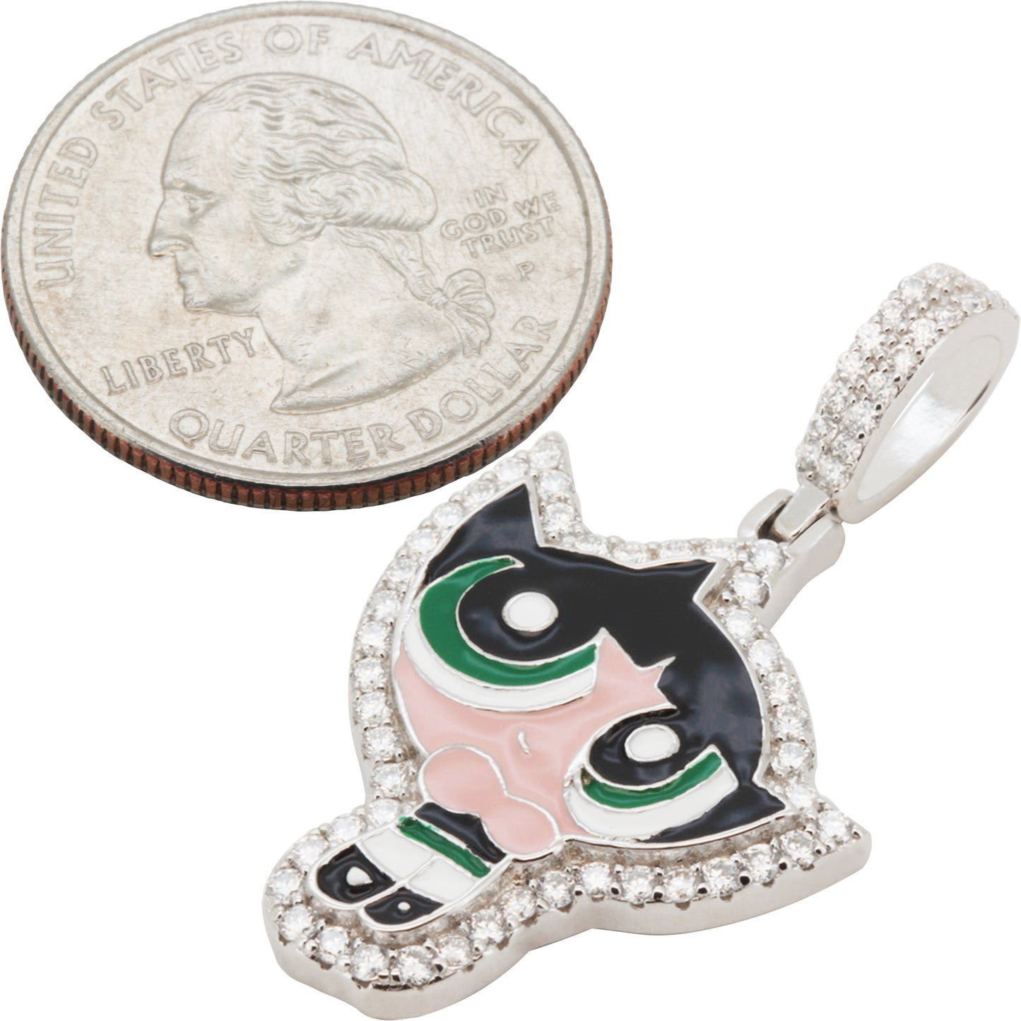 Moissanite Power Puff Girls Buttercup Pendant