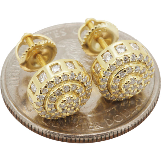 9mm Moissanite Circle Studs