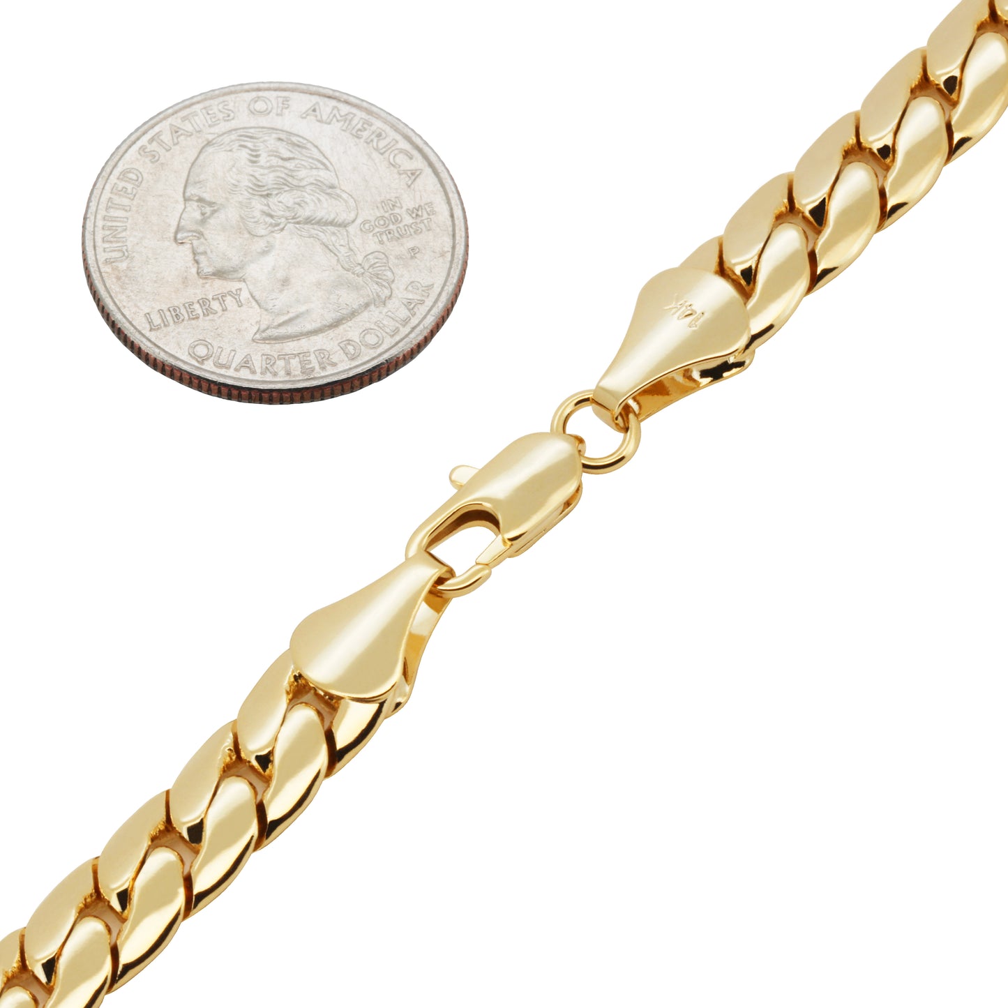 9mm Miami Cuban Link Bracelet 8"